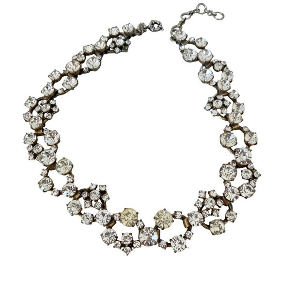 J CREW Crystal open circles statement necklace - Picture 3 of 7